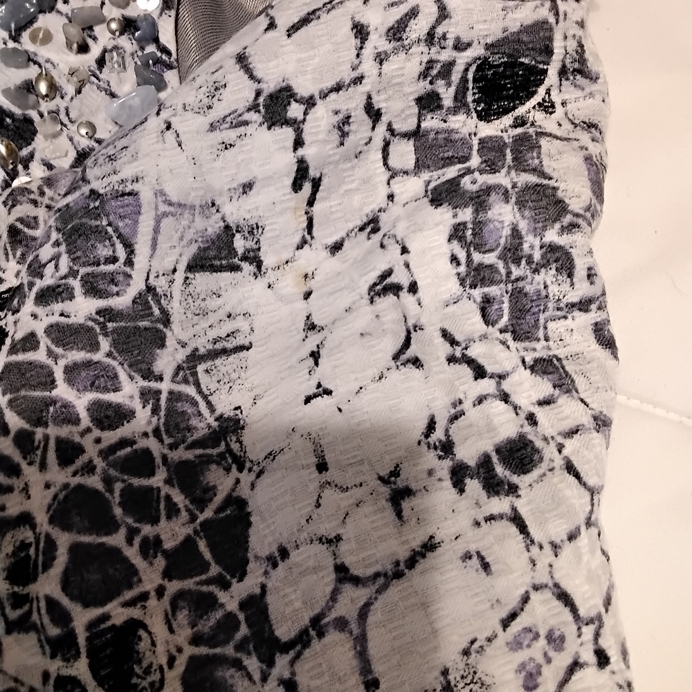 Chico's Blue And White Patterned Jacket - image 4